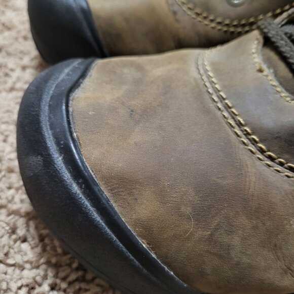 Mens Keen Light Brown Nubuck Leather Lace Up Hiking Outdoor Boots Size 12 - Picture 14 of 16
